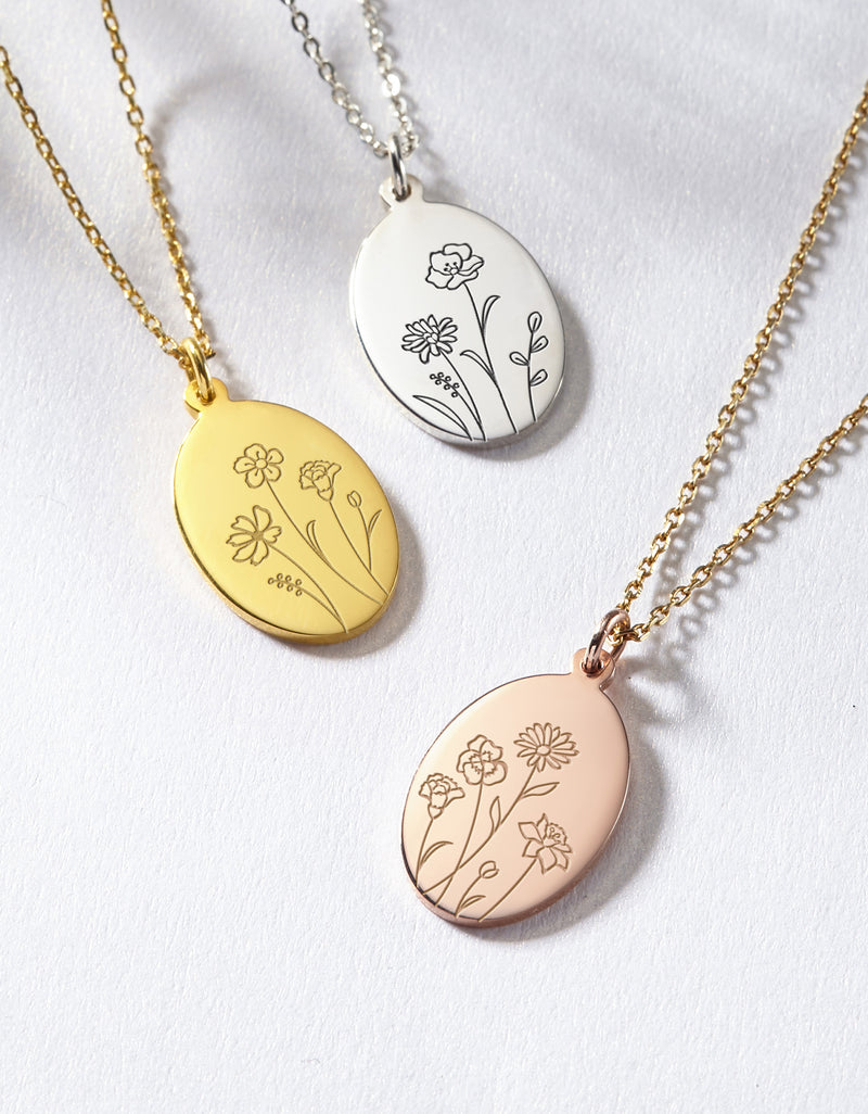 Birth Flower Pendant