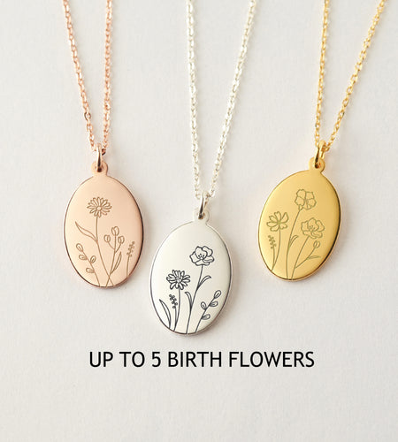 Birth Flower Pendant