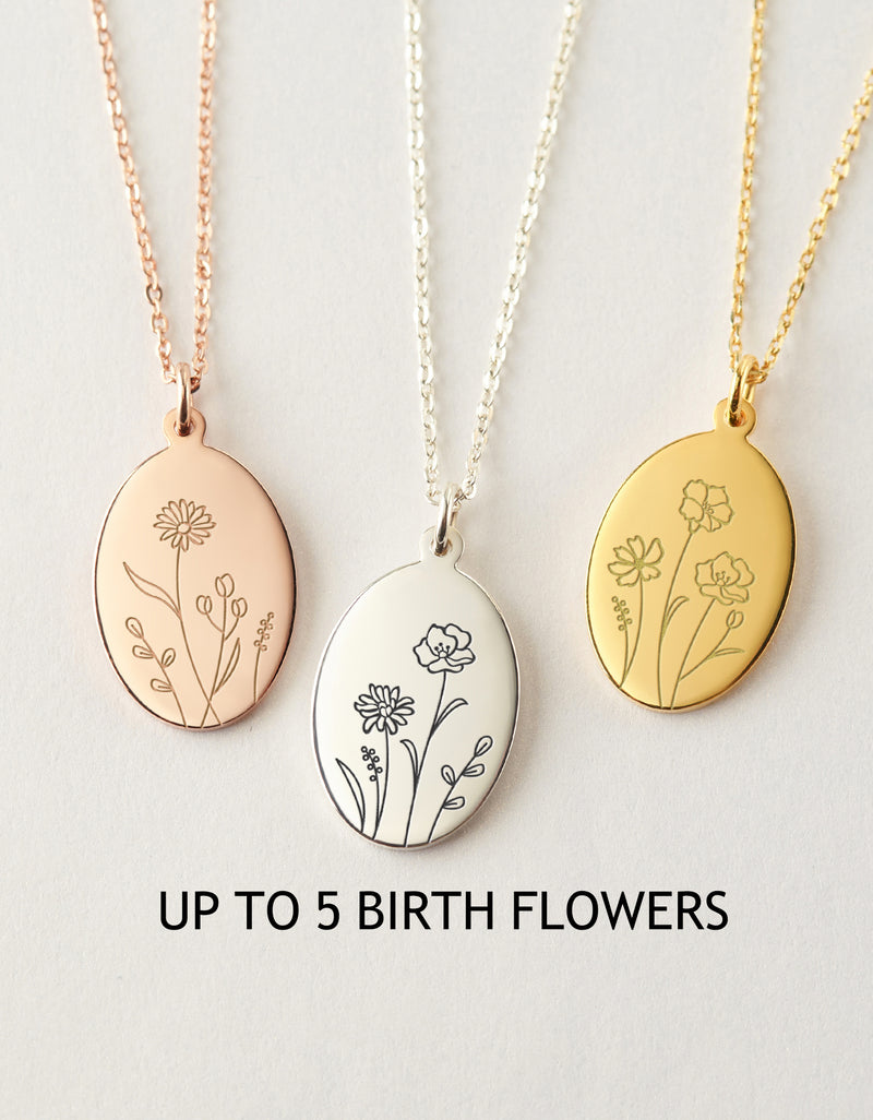 Birth Flower Pendant