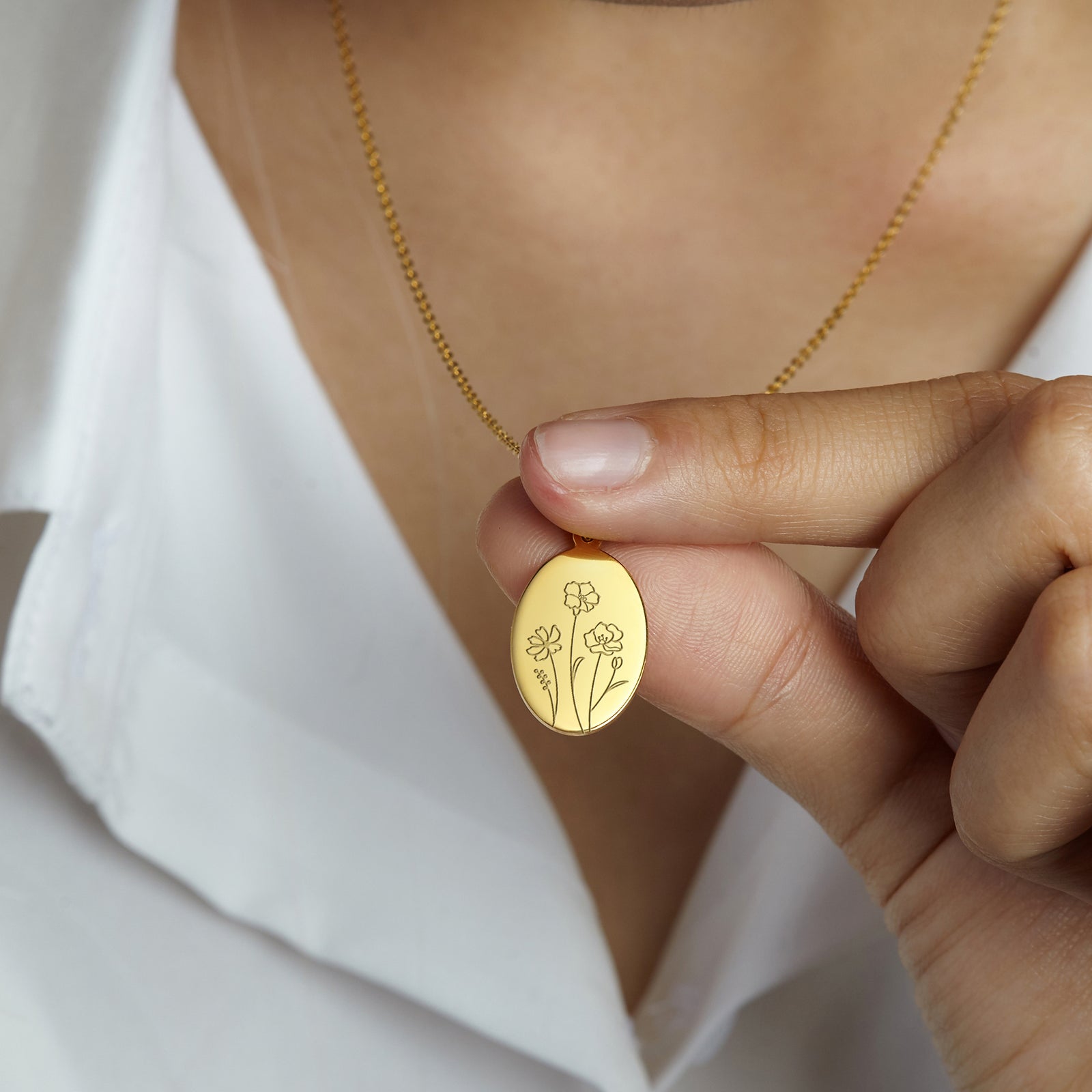 Birth Flower Pendant