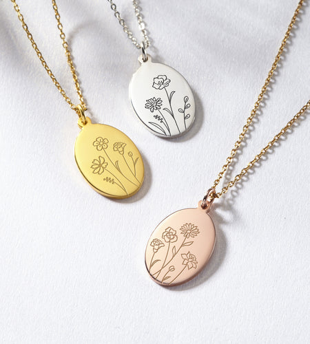 Birth Flower Pendant