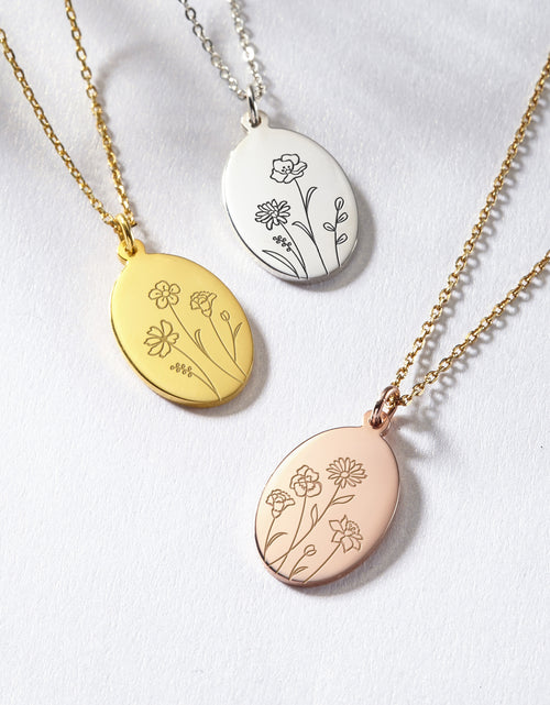 Load image into Gallery viewer, Birth Flower Pendant
